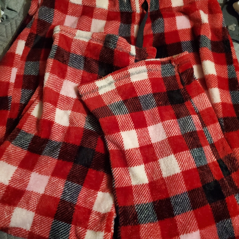 Pajama Pants Fleece Plaid